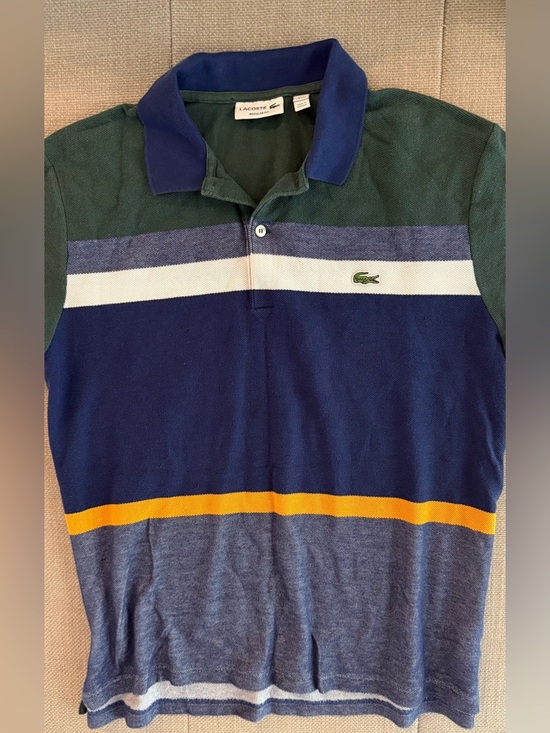 Lacoste Other - Lacoste Men’s Polo Shirt Size XXL (FR 7) Striped Colorblock Regular Fit Cotton
